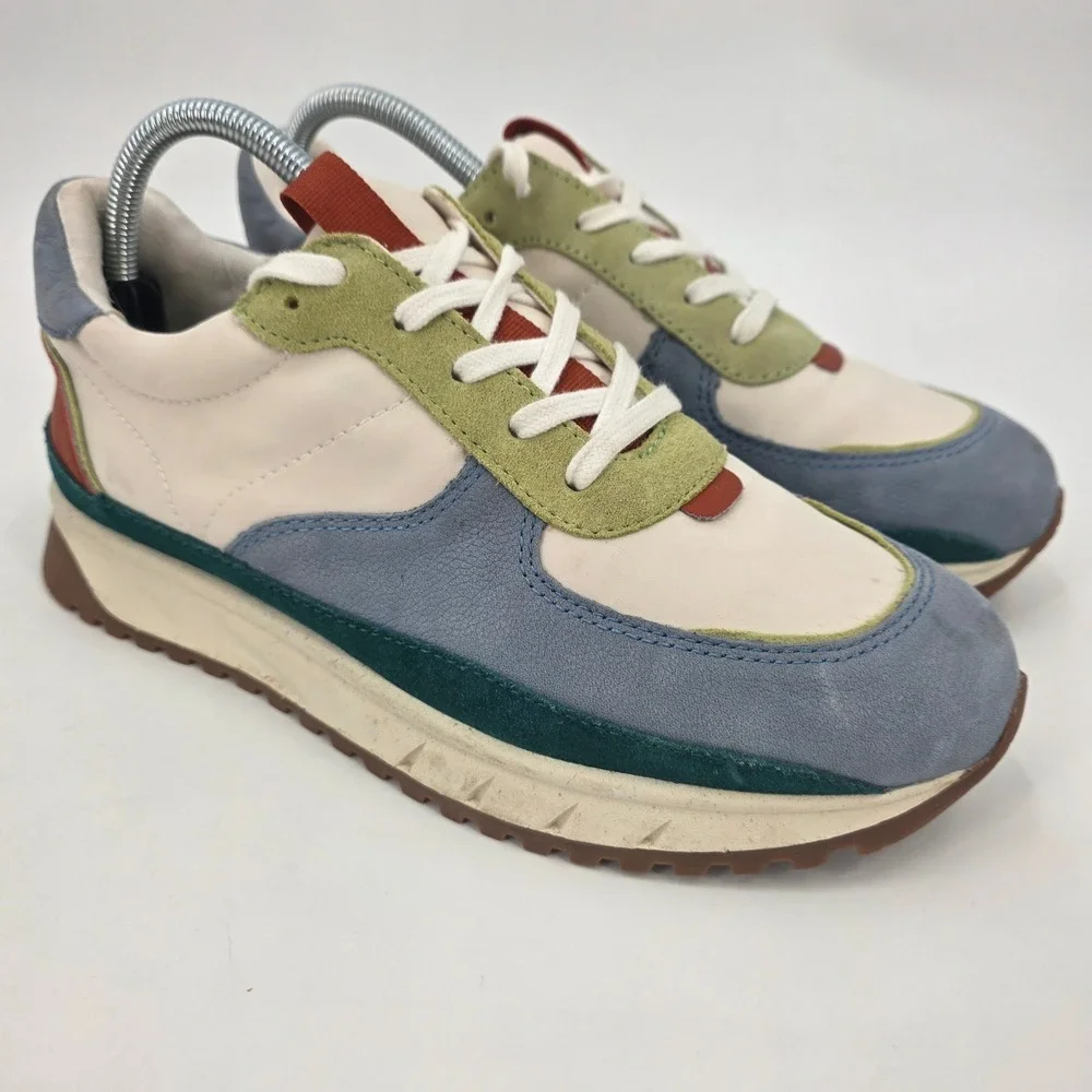 MADEWELL KICKOFF TRAINER SNEAKERS WOMENS SIZE 9M MENS 7.5M COLORBLOCK WHITE BLUE
